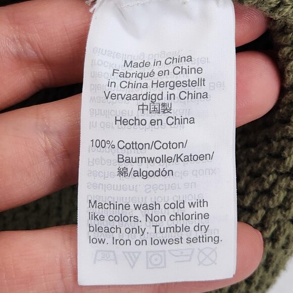 J Crew Sweater Womens Large Green Mercantile Cotton Roll Neck Knit Pullover - Picture 7 of 9